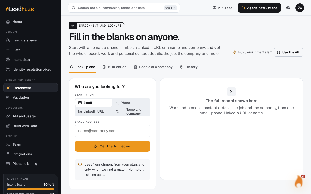 The Enrichment page
